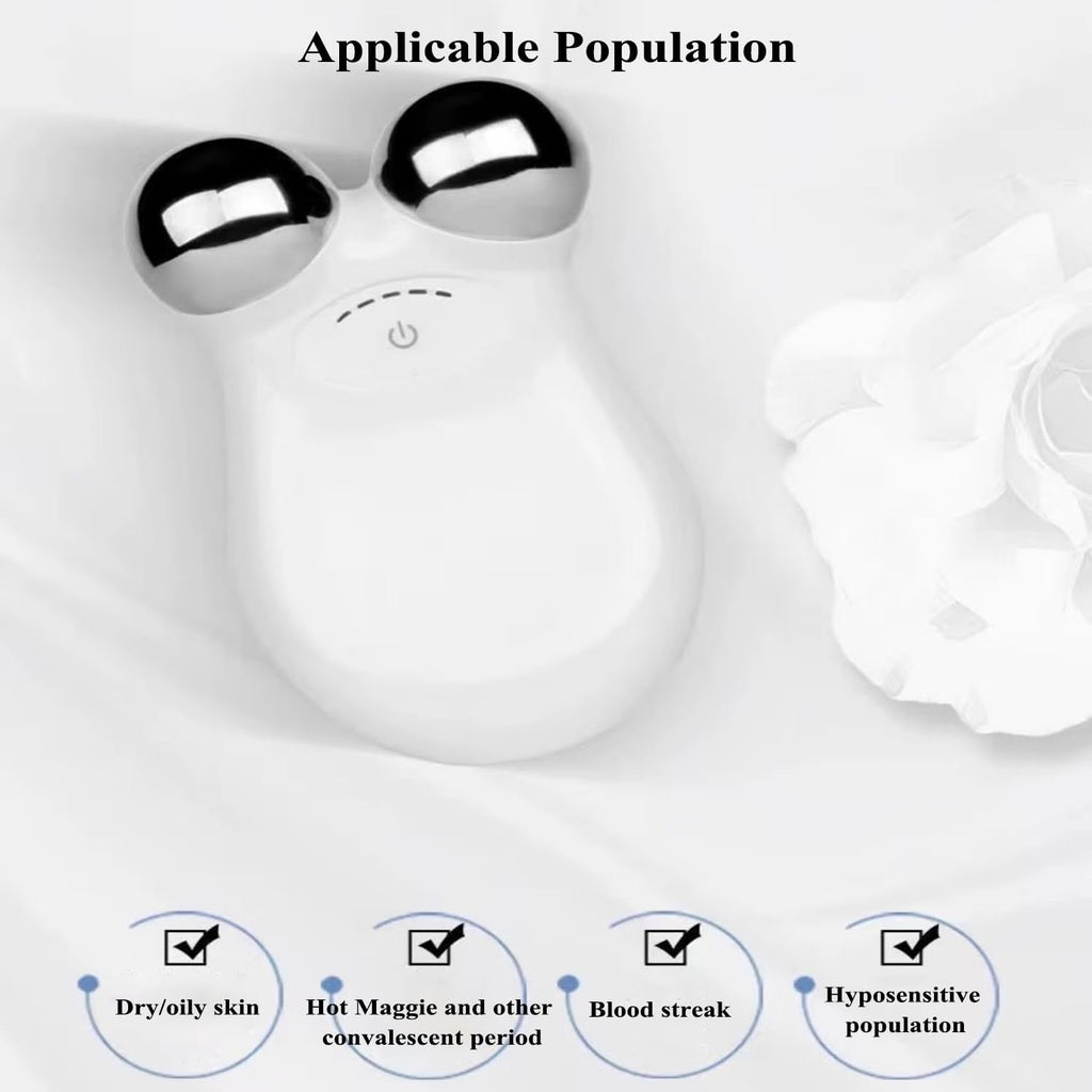 Microcurrent Facial Device,Enhances the Ability to Lift the Face and Tighten the Skin,Facial Wrinkle Equipment，White